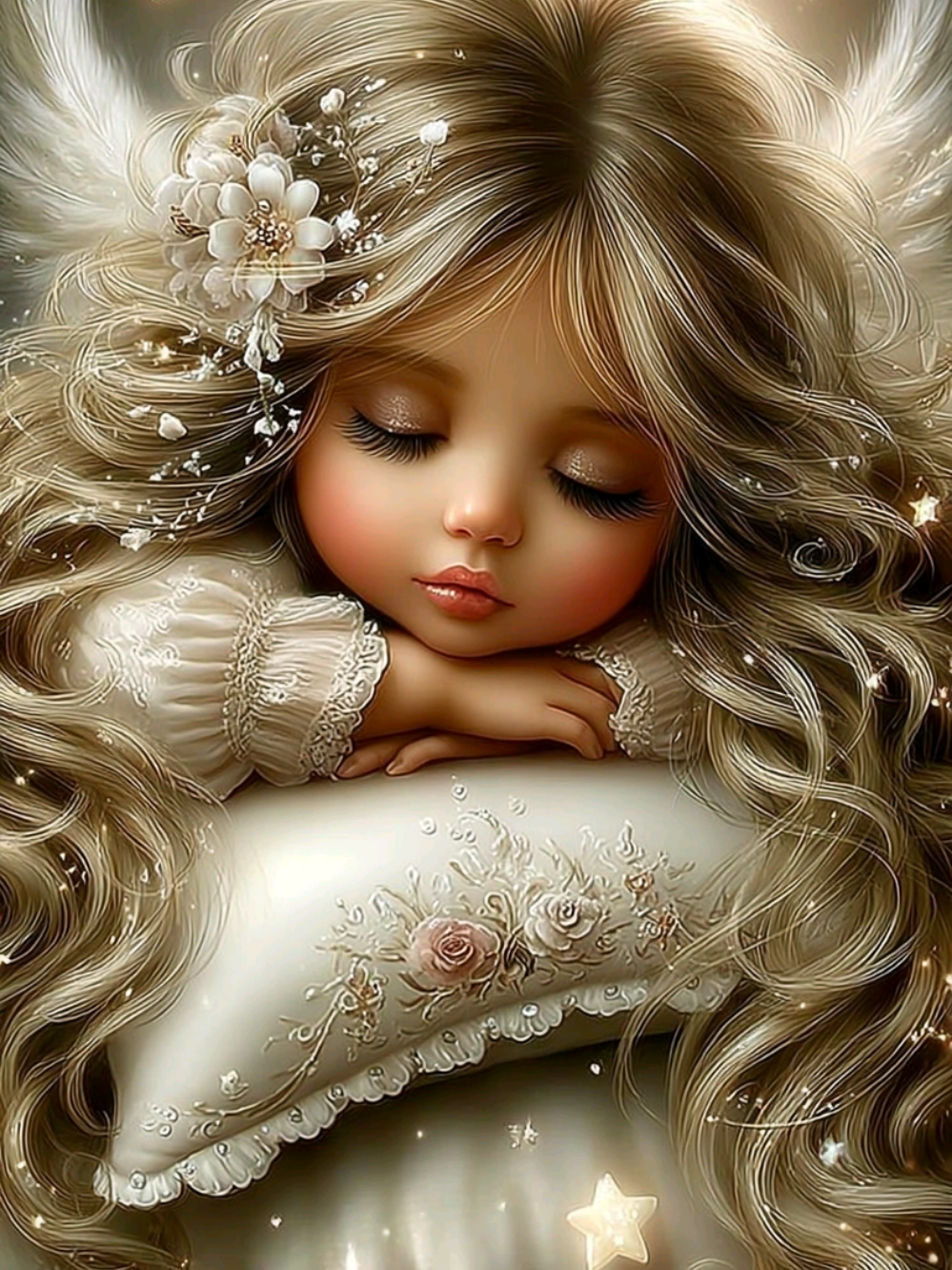 Deja que la luz de este pequeño ángel ilumine tu noche y te recuerde que la magia en un click está esperando por ti. Sueños dulces y bendiciones, porque hasta lo imposible se vuelve real con un toque de fe y la varita de tu corazón. #MagiaEnUnClick #buenasnoches  #dulcessueños  #parati #Bendiciones 