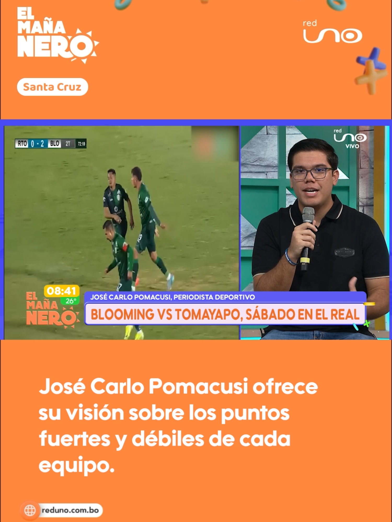 Blooming se enfrenta a Real Tomayapo este sábado en el Estadio Real Santa Cruz⚽💪 #ElMañaneroScz #RedUno #SantaCruz #PartidoAmistoso #Deportes #futbol
