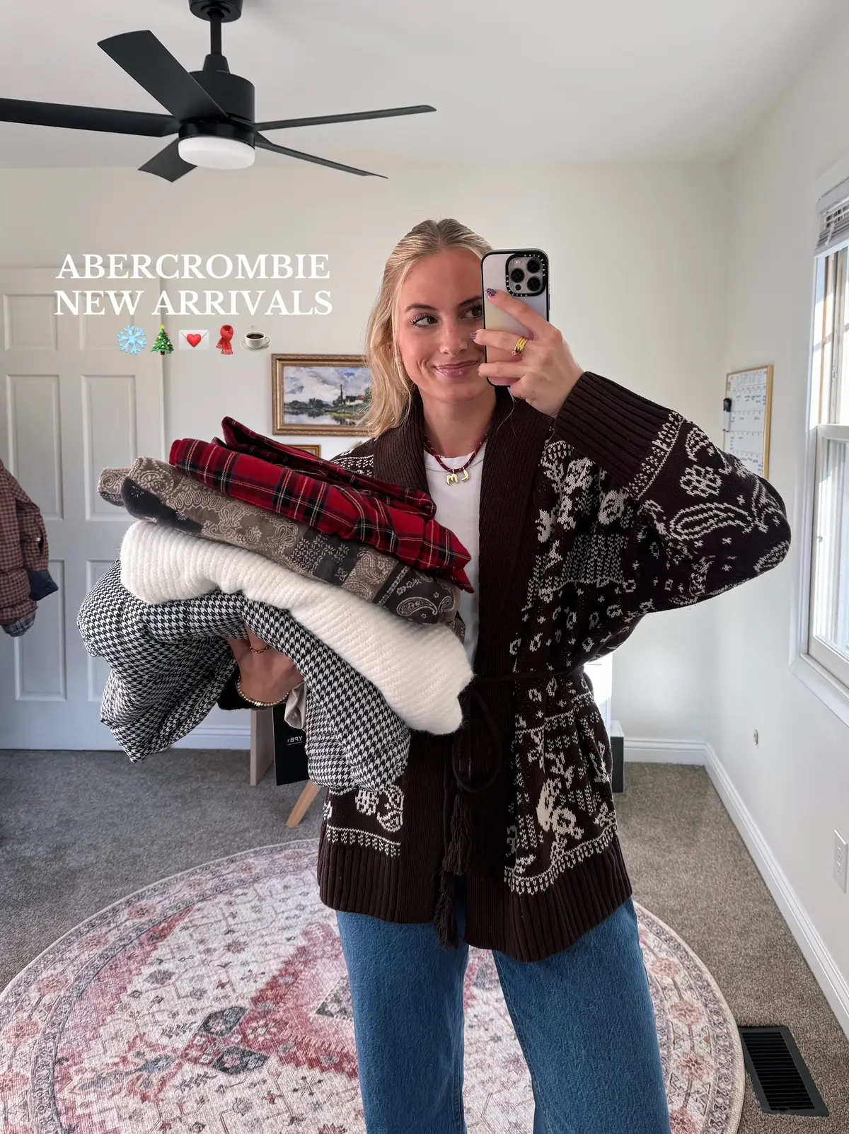 Abercrombie New Holiday and winter arrivals haul  ❄️🧣🎄☕️  #abercrombie #newarrivals #holidayoutfit #clothinghaul #newclothes 