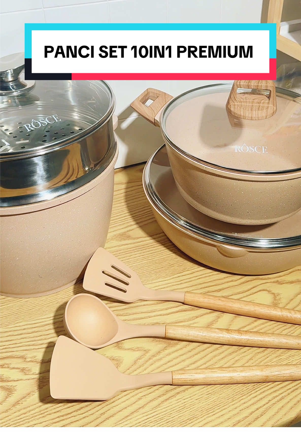 ROSCE SET BROWNIE DC 10IN1 panci set granite premium Jerman dijamin anti lengket harga affordable #mayba #promomakanharian #pancisetmurah #panciantilengket #panciset 