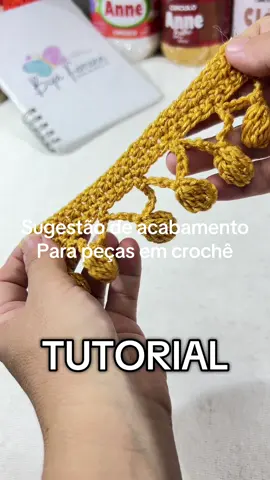 Sugestão de acabamento para peças em crochê #crochetersoftiktok #crochettutorial #tutorialdecroche 