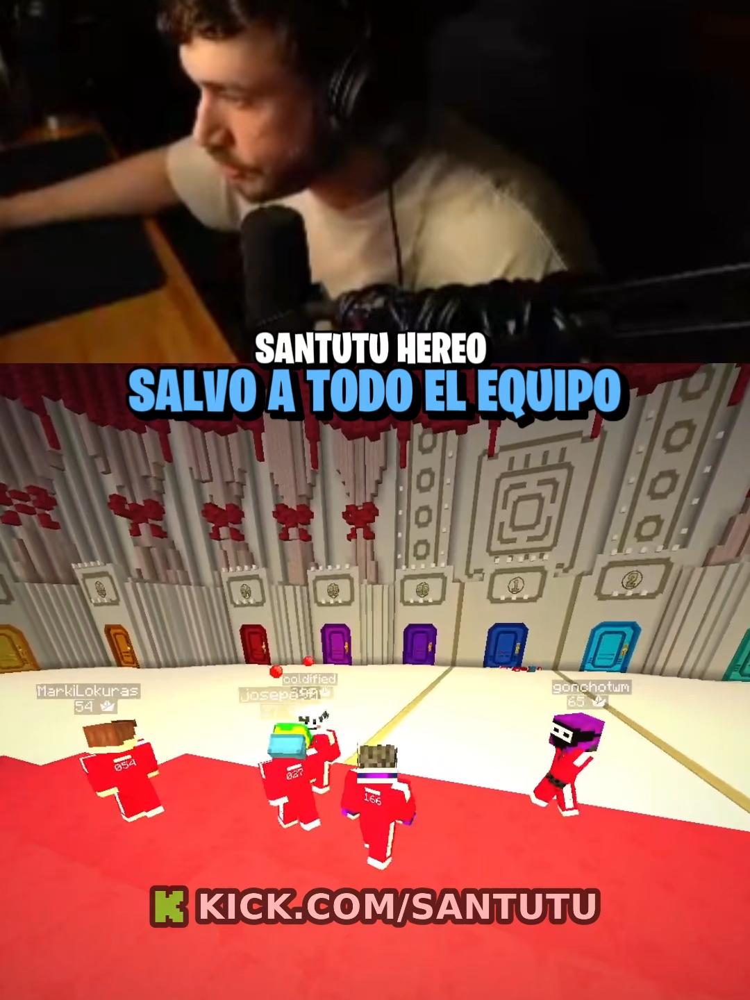 Santutu es el MVP #kick #santutu #squidcraft4 #carreraaa #goncho