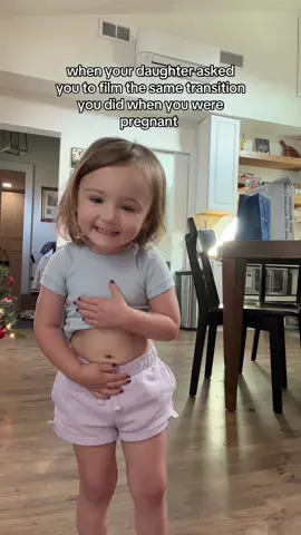 posted my version yesterday and she wanted to film her own today🤣🤣 #fyp #foryou #transition #daughter 