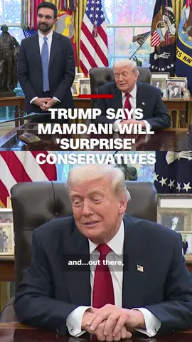 President Donald Trump offered praise to New York City Mayor-elect Zohran Mamdani in the Oval Office.