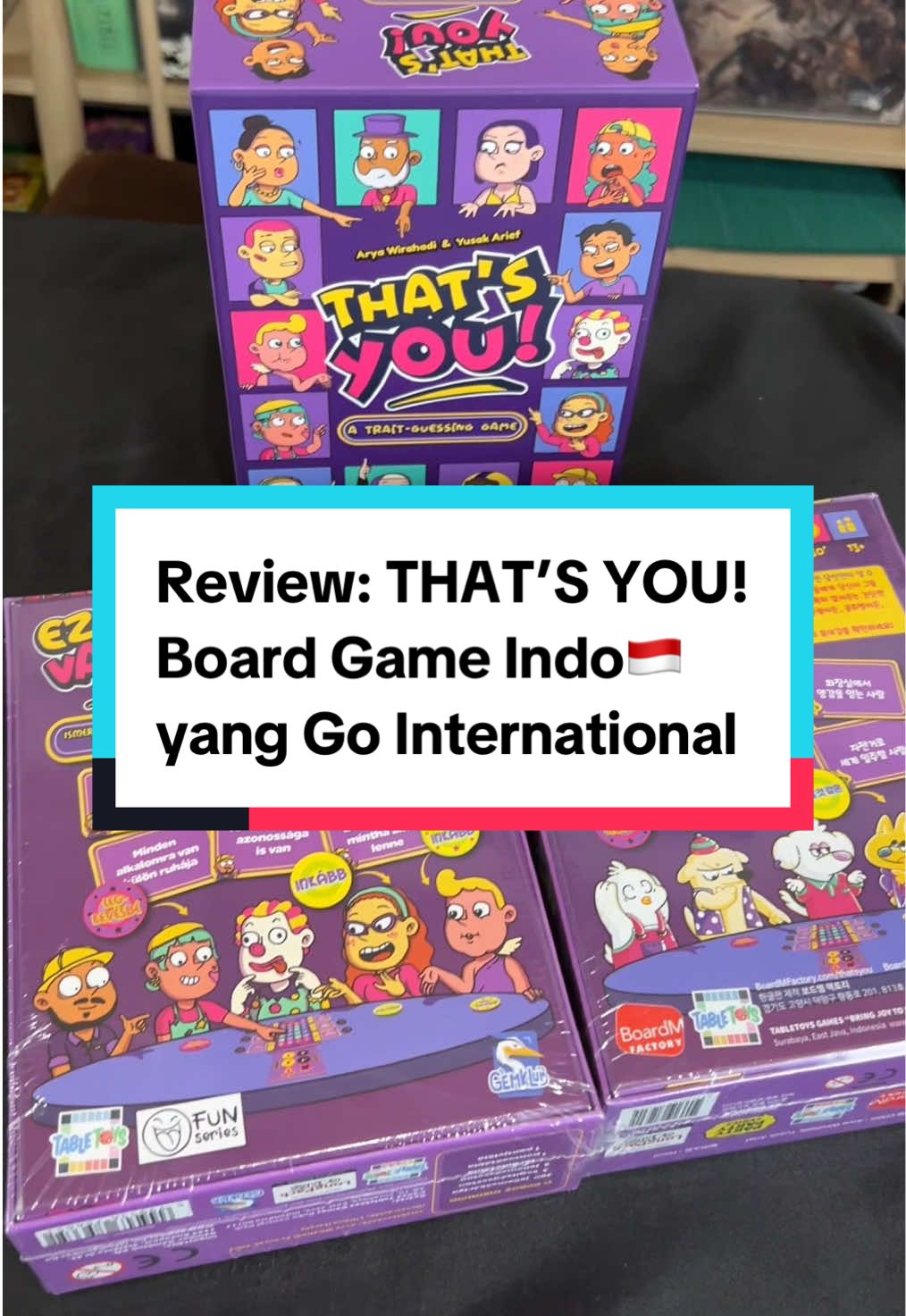 Game Indonesia looh 🫶🫶🎉🎉🎉 Desainernya orang Indo.. Artistnya orang Indo..  Bangga!! Sejujurnya game ini waktu dipamerin di luar negeri, orang2 sering megang2 penasaran karena judulnya. #tabletoysportal #thatsyouboardgame #tabletoysgames 