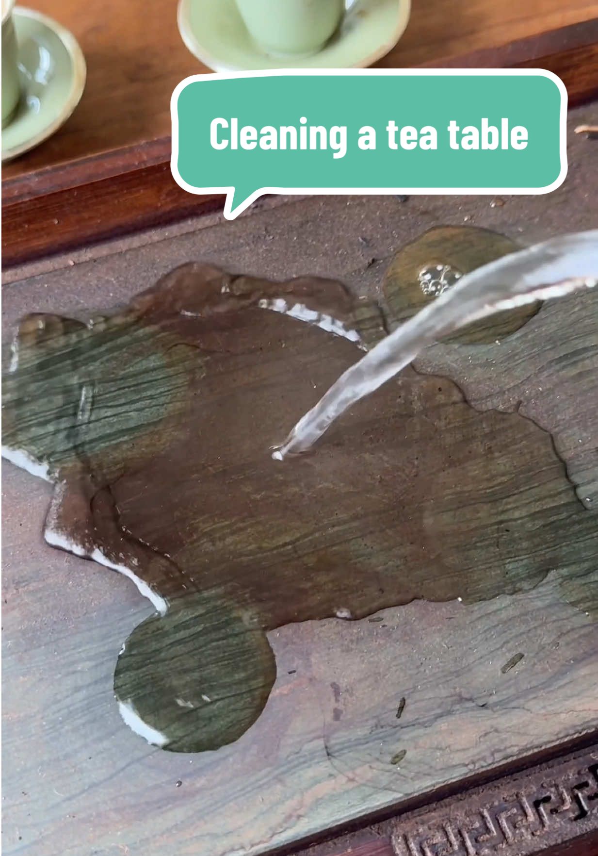 Keep getting this question 😯 #tea #stone #teatable #cleaning #gongfutea
