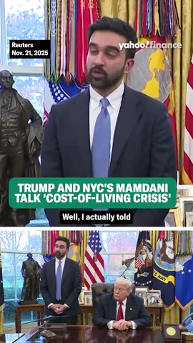 President Trump and NYC Mayor-elect Zohran Mamdani talk about the cost-of-living crisis.