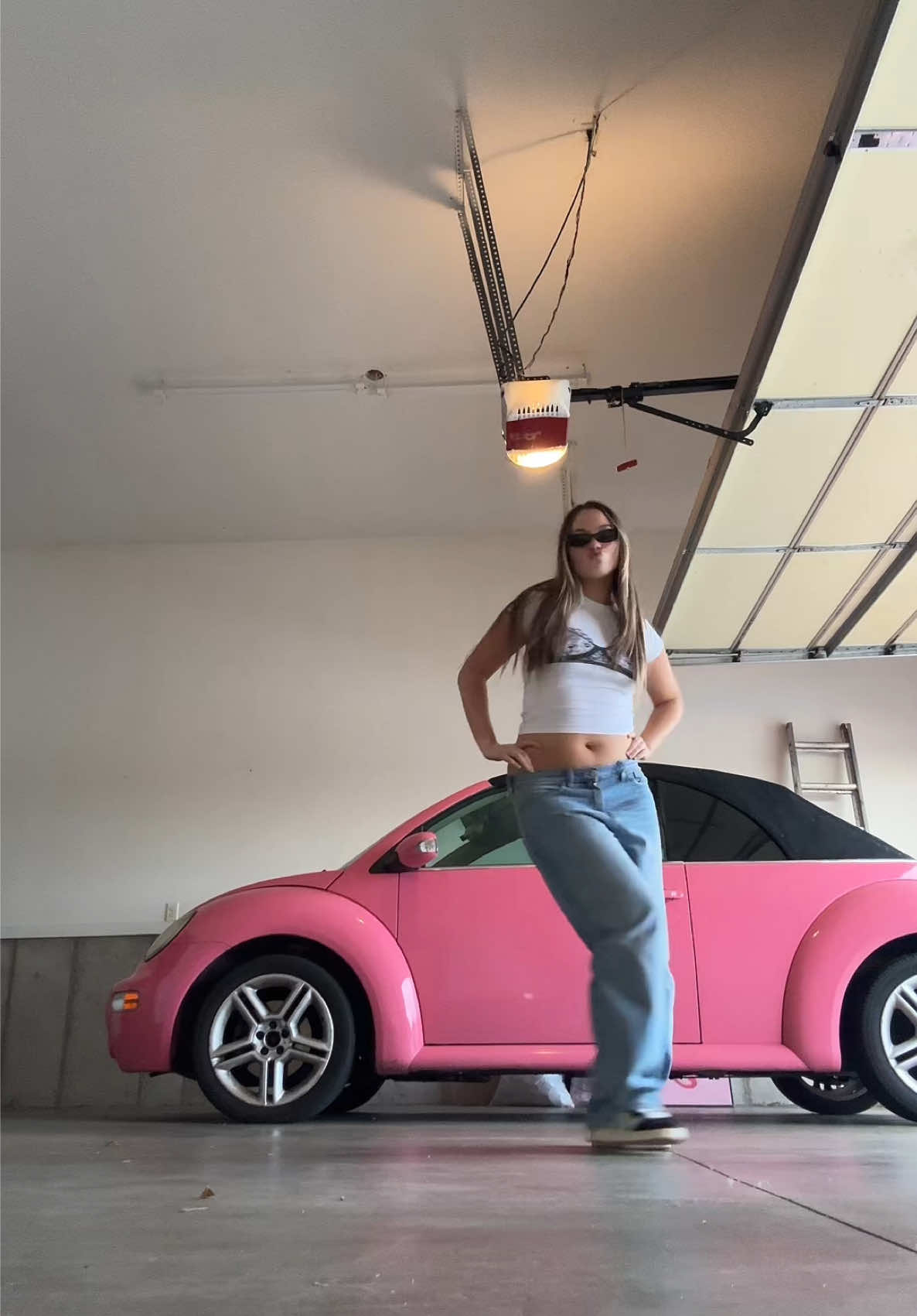 The car is the accessory 🚗 #pink #pinkcar #fyp 