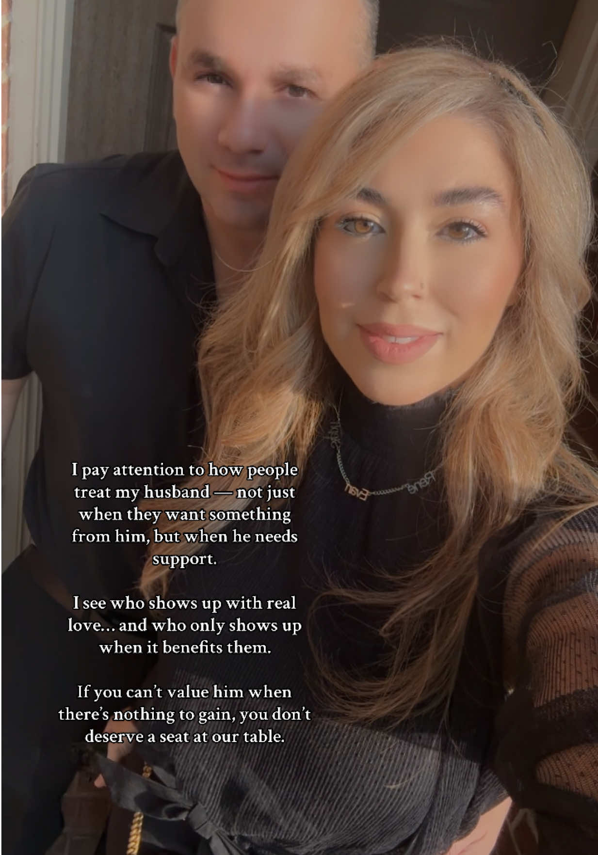 Protecting my peace and protecting my husband. Energy is matched, seats are earned. 🖤💯  #RealOnesOnly #ProtectYourPeace #LoyaltyOverEverything #WifeLife #EnergyIsReal 