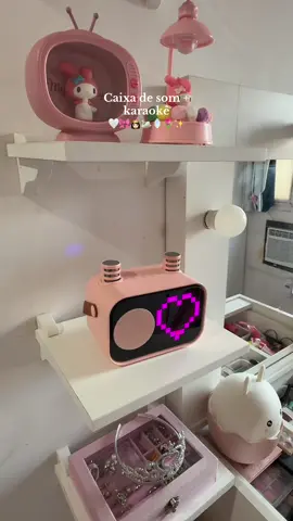 Simplesmente apaixonada no meu karaokê 🤭🩷 #karaoke #penteadeira #aesthetic #music #tiktokshop 
