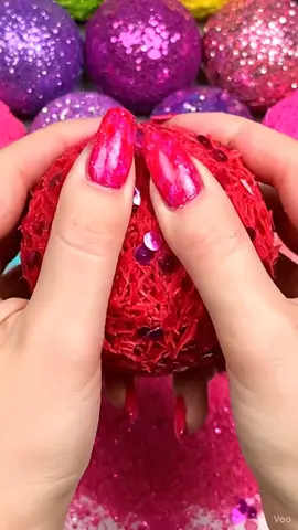 Red soap pink sequin asmr #asmrsounds #aiasmr #glittersoap 