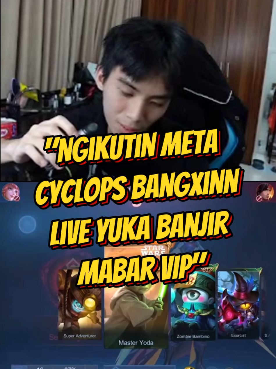 Meta Cyclops Bangxinn membawa berkah, yuka banjir orderan mabar VIP😅 #yuka #rrqxin #cyclops  #WinWithMLBB #MLBB 