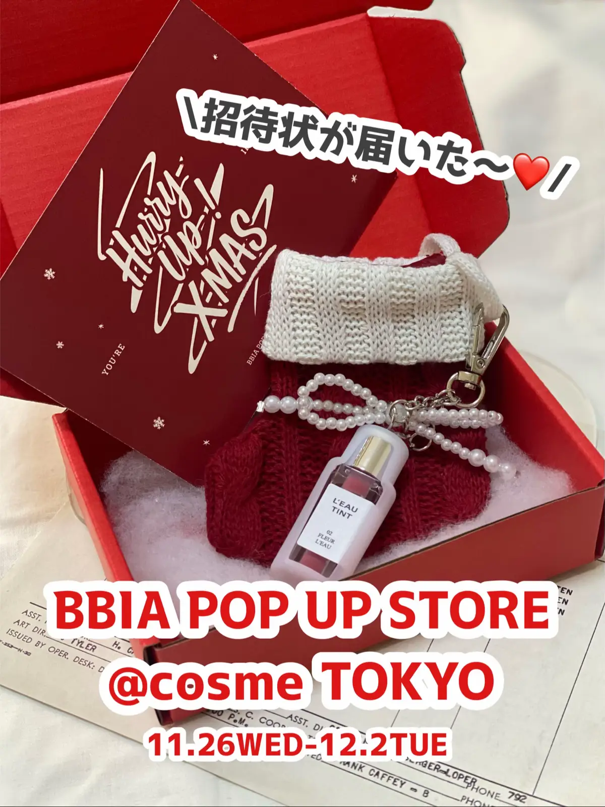 🌼POP UP限定のMerry KAWAIl Setがオススメ！ 韓国でロングセラーを獲得しているジェルアイライナーと ローティントミニ新色がセットで990円😳❣️ 新色は日本向けに開発されたカラーだよ❤️ 🌼BBIAのベストセラー商品ローティントがセットになった ローティント パーソナルデュオセットは 通常価格3,200円が40%OFFの1,720円で購入できるよ🛍️！ 日本未発売のミニティント GIFT、100%当選の幸運ガチャ、 4,500円以上でリップバームプレゼントなど盛り沢山な内容だよ🥰🫶🏻❤️ ぜひ遊びに行ってみてね૮ .  ̫ . ა๑ 【詳細】 BBIA POP UP STORE @cosme TOKYO 開催期間：2025年11月26日（水）～12月2日（火） 営業時間：11:00～21:00 場所：＠cosme TOKYO 2階 ポップアッスペース （東京都渋谷区神宮前1丁目 14-27） #化粧品 #コスメ #美容 #いぬくんとちひろコスメ #イベント 