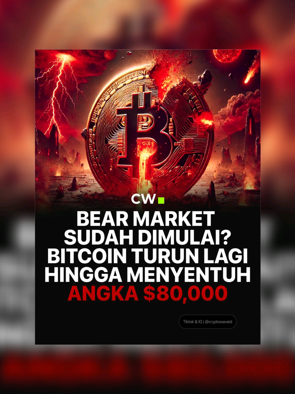 BEAR MARKET SUDAH DIMULAI? BITCOIN TURUN LAGI HINGGA MENYENTUH ANGKA $80,000 #bitcoin #cryptowave #crypto 