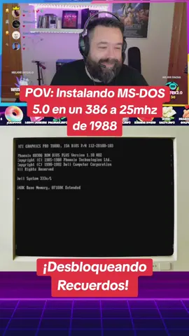 Instalando MS-DOS 5.0 en un 386 desde un diskete de 3,5''. ¿Quien ha hecho esto antes en Tiktok? Sígueme para más espectáculos como este. #retropc #msdos #tiktoklive #livehighlights 