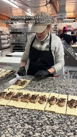 Had to stop listing because I was tearing up. I am so beyond grateful for everything that has happened to us and the support we have received. I have the best support in the whole world and just thinking of each individual that has contributed feels so special to me. I get to live my dream every day and do it with the best people. Forever grateful for my wonderful team, amazing supporters and memories I will cherish forever 🤎 TOMORROW: Pecan Pain Suisse 🥐 filled with pecan pastry cream, pecans, chocolate chips and whipped caramel 🍂☺️ Available at all locations 11/22-11/23 . . #bakery #baking #thanksgiving #fallbaking 