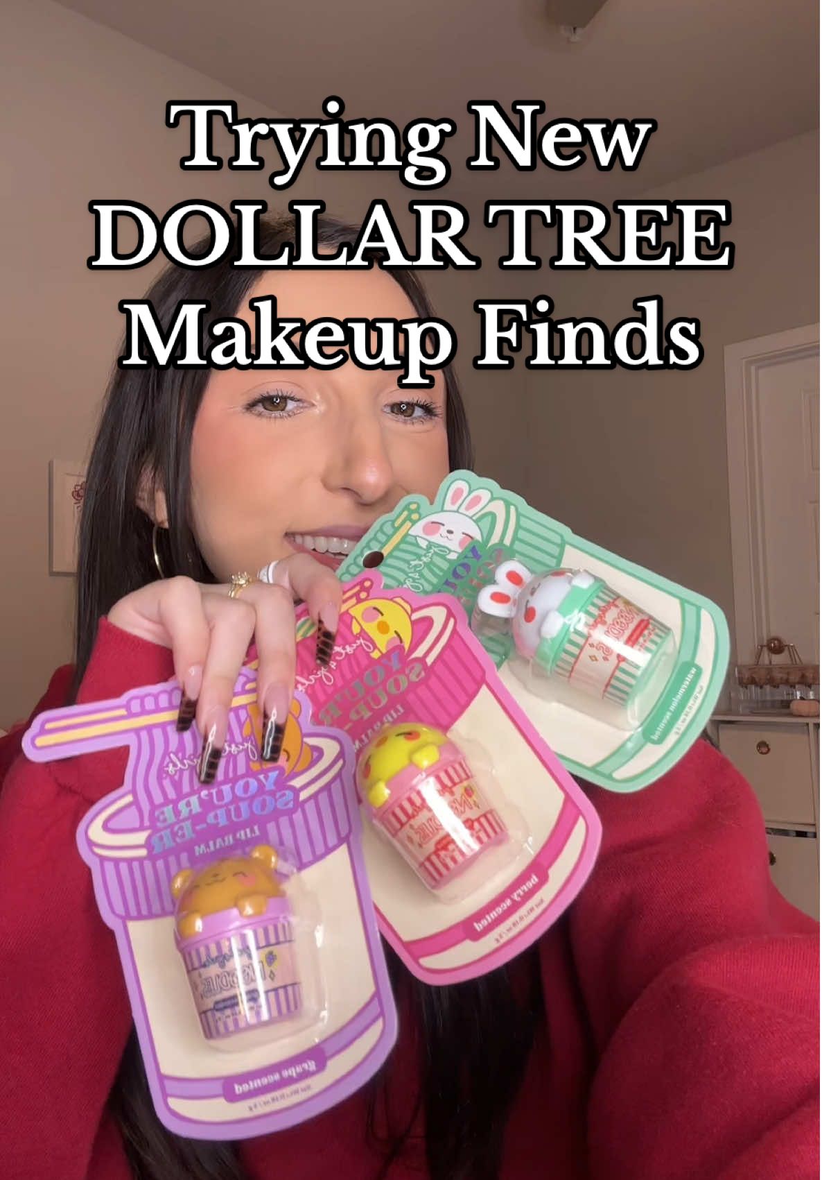 Replying to @Andrea Smothers 💙🌈 have you picked these new lip balms up from @Dollar Tree yet?! 🫣 they’re so cute 🥹 #dollartree #newatdollartree2025 #dollartreefinds #dollartreemakeup #dollartreemakeupreview 