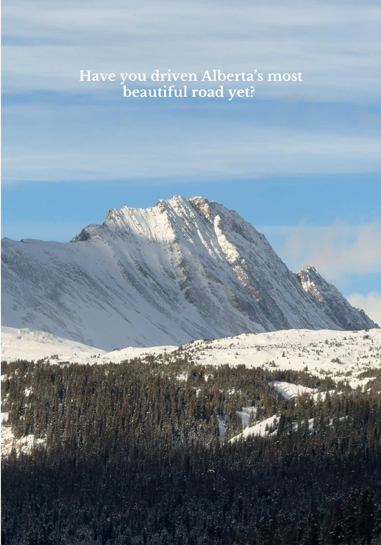 Have you driven Alberta’s most beautiful road yet? The drive from Canmore all the way up to Jasper National Park 🏔️ #alberta #beautifulview #canadianrockies #mountaindrives #explorealberta 