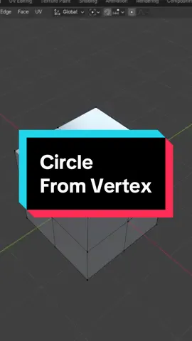 Convert a vertex to a circle easily in Blender #blendertricks #blendertips #blendertutorials