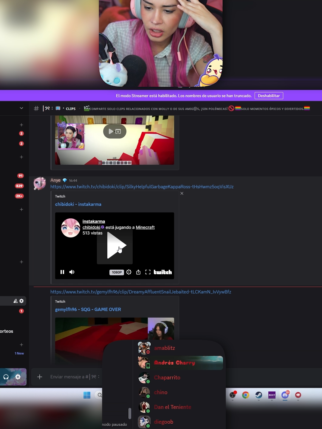 Reaccion de Molly a la muerte de ChibiDoki y Gemi #Humor #chisme #squidcraft #minecraft #auron #rubius #clips #twitch #streamer #fyp