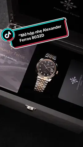“Mở hộp nhẹ mà thấy hợp liền. Chiếc Alexander Ferros 8032D lên tay đúng là có cái chất riêng thật sự ✨” #AlexanderFerros8032D #MaisonWatch #AlexanderFerros #LuxuryWatch #DongHoChinhHang 