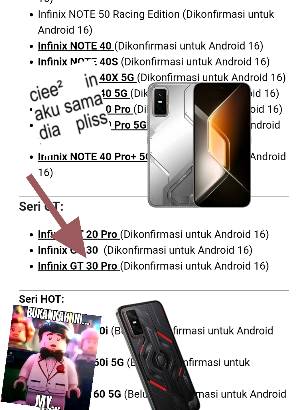 android 16😋 #infinixgt30pro #android16