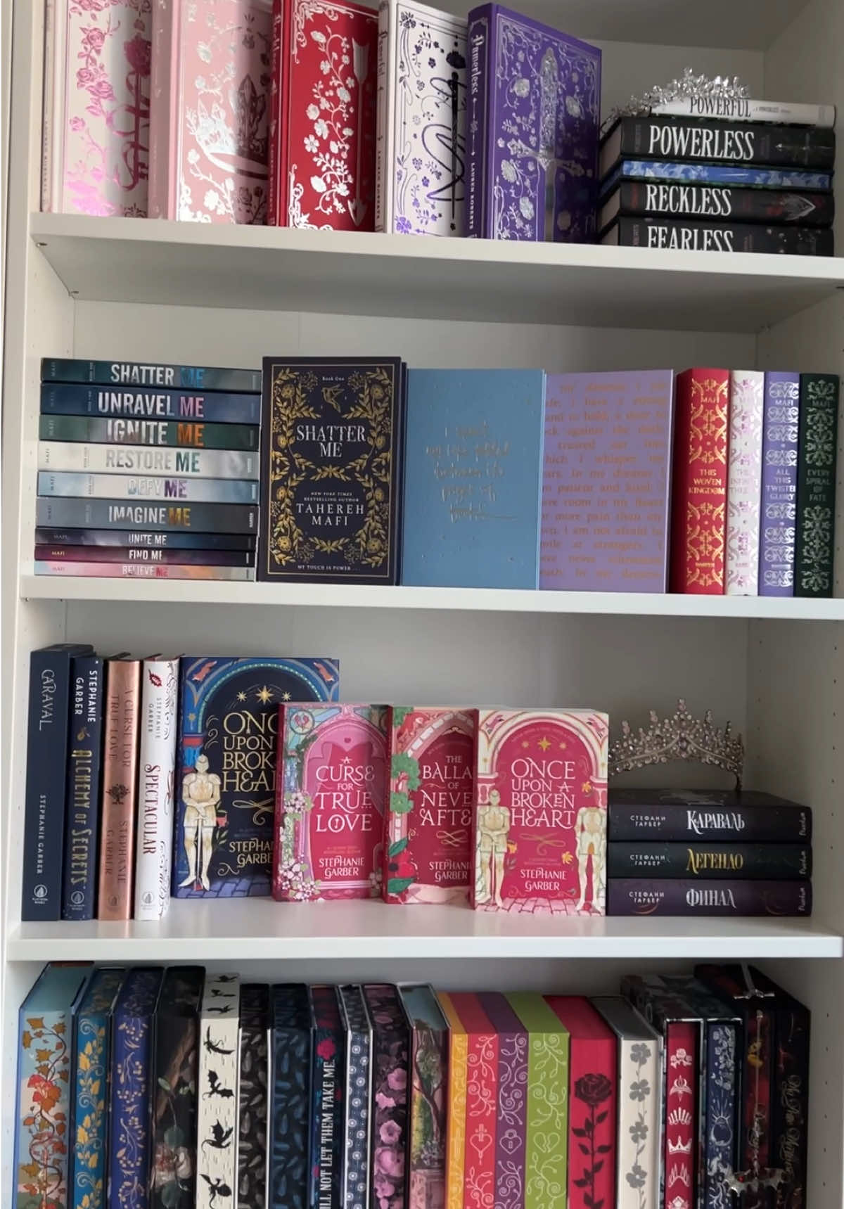 bookshelf organization pt.1 𐙚˙⋆.˚ ᡣ𐭩          #fantasybooks #BookTok #bookshelf #BookRecommendations #justagirlandherbooks   