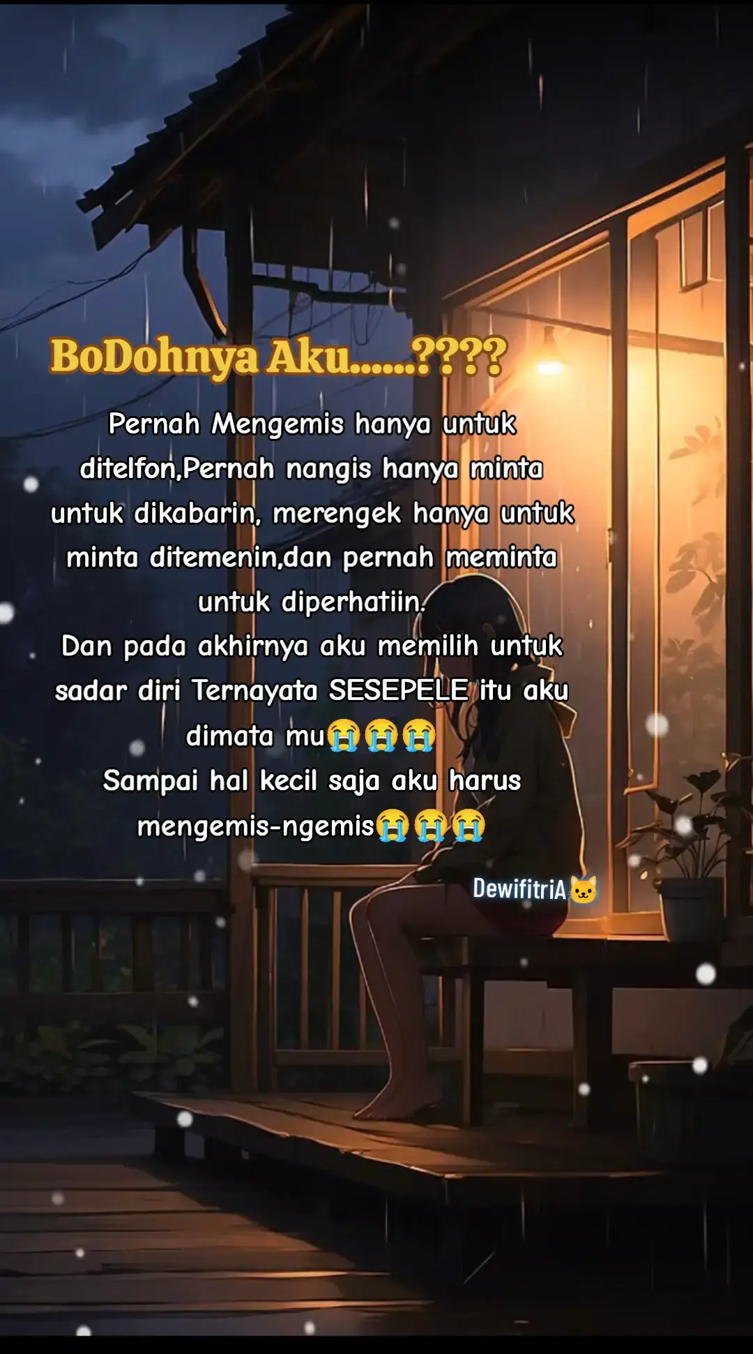 Disadarkan diri oleh kenyataan....