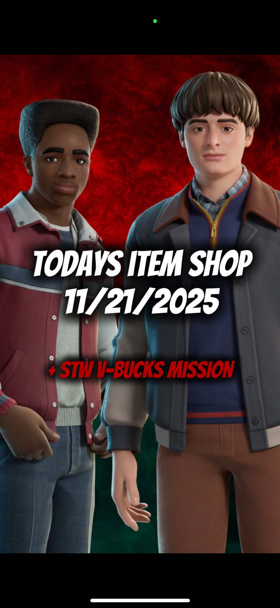 Today’s Item Shop 11/21/2025 #fyp #fndailyshop #fortnite #itemshop #strangerthings 