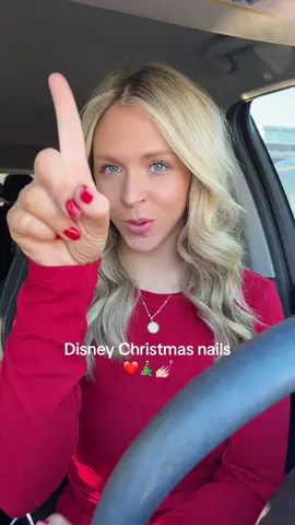 Disney Christmas nails! We leave for Disney world this week! How cute are these?! #disney #disneynails #christmasnails 
