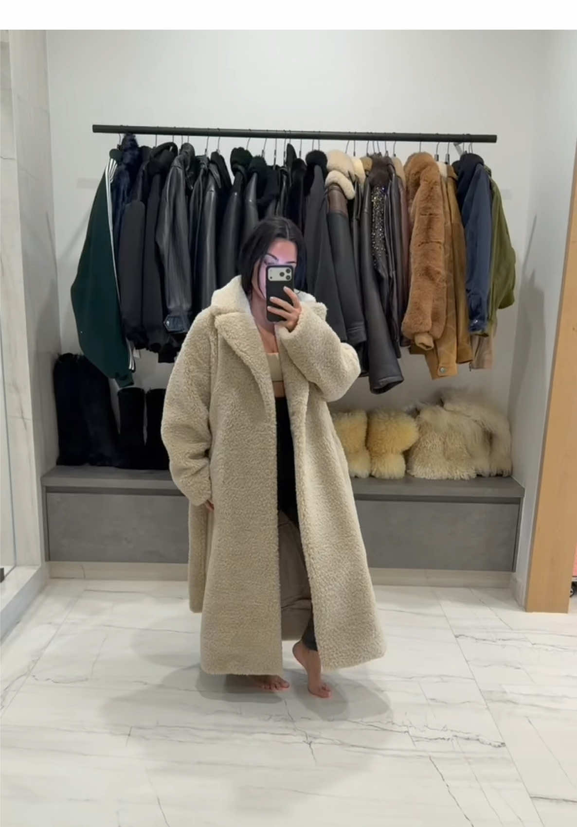 Shop SKIMS faux fur 30% in store and online during the SKIMS Black Friday Sale. @Kim Kardashian 