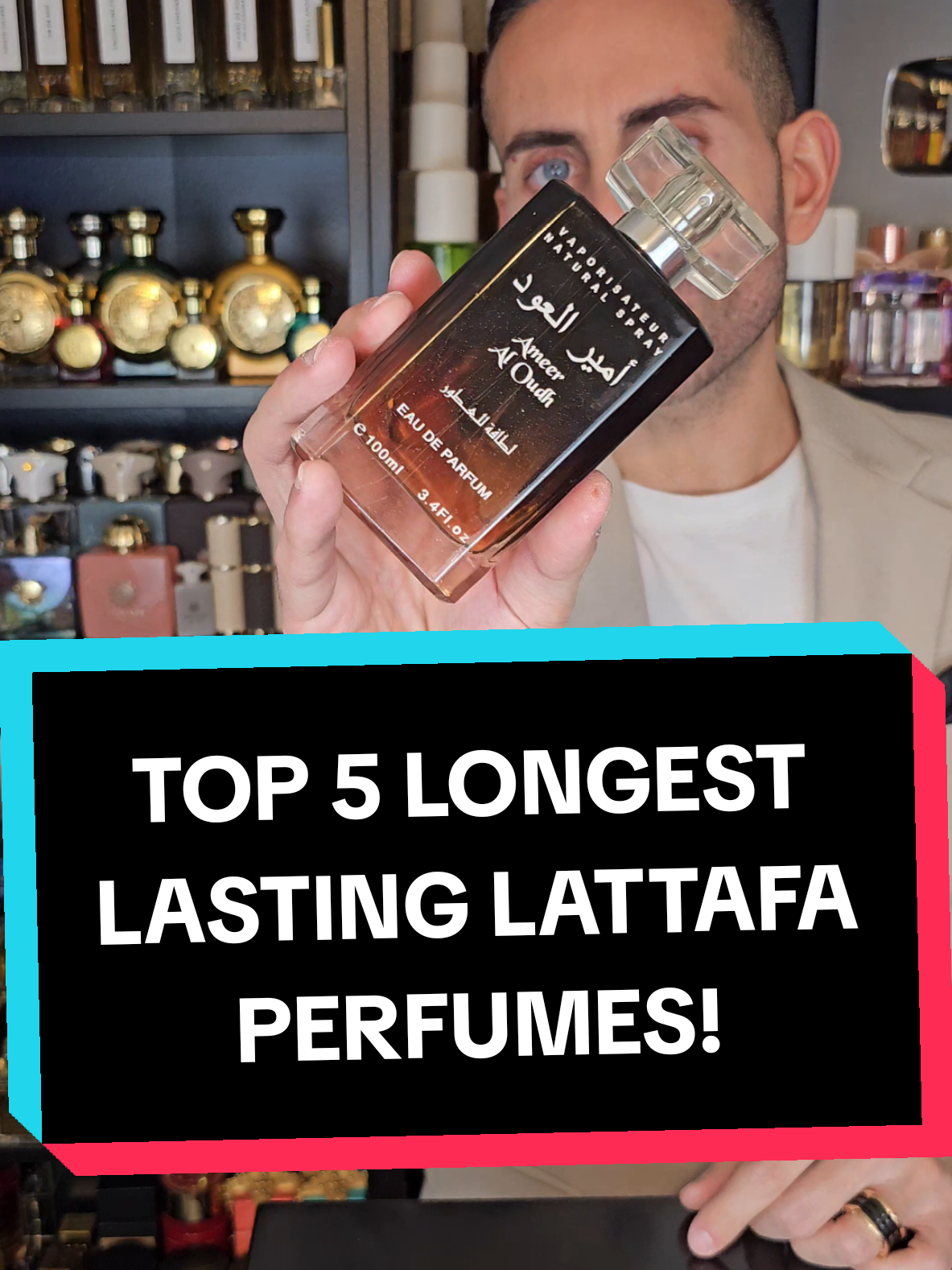 Top 5 longest lasting Lattafa perfumes! #perfumetok #fragrancetok #redolessence #fragrancetiktok #perfumetiktok 