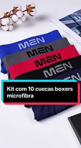 Kit com 10 cuecas de microfibra boxers na promoção de Black Friday!#creatorsearchinsight #homem #cueca #promoção 