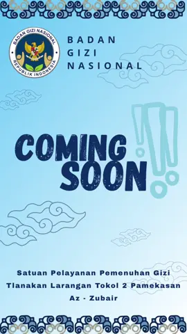 Halo sobat, Alhamdulillah Kami SPPG Az - Zubair, Dalam waktu dekat siap memenuhi gizi adik adik pelajar, Ibu hamil dan Ibu menyusui ✨ Semoga kami bisa memberikan pelayanan yang terbaik untuk semua ya.. Salam hangat, MinGi🩵 (Admin Gizi😁) #sppg #sppgazzubair #mbg #satuanpelayananmakanbergizigratis #dapurmbg 