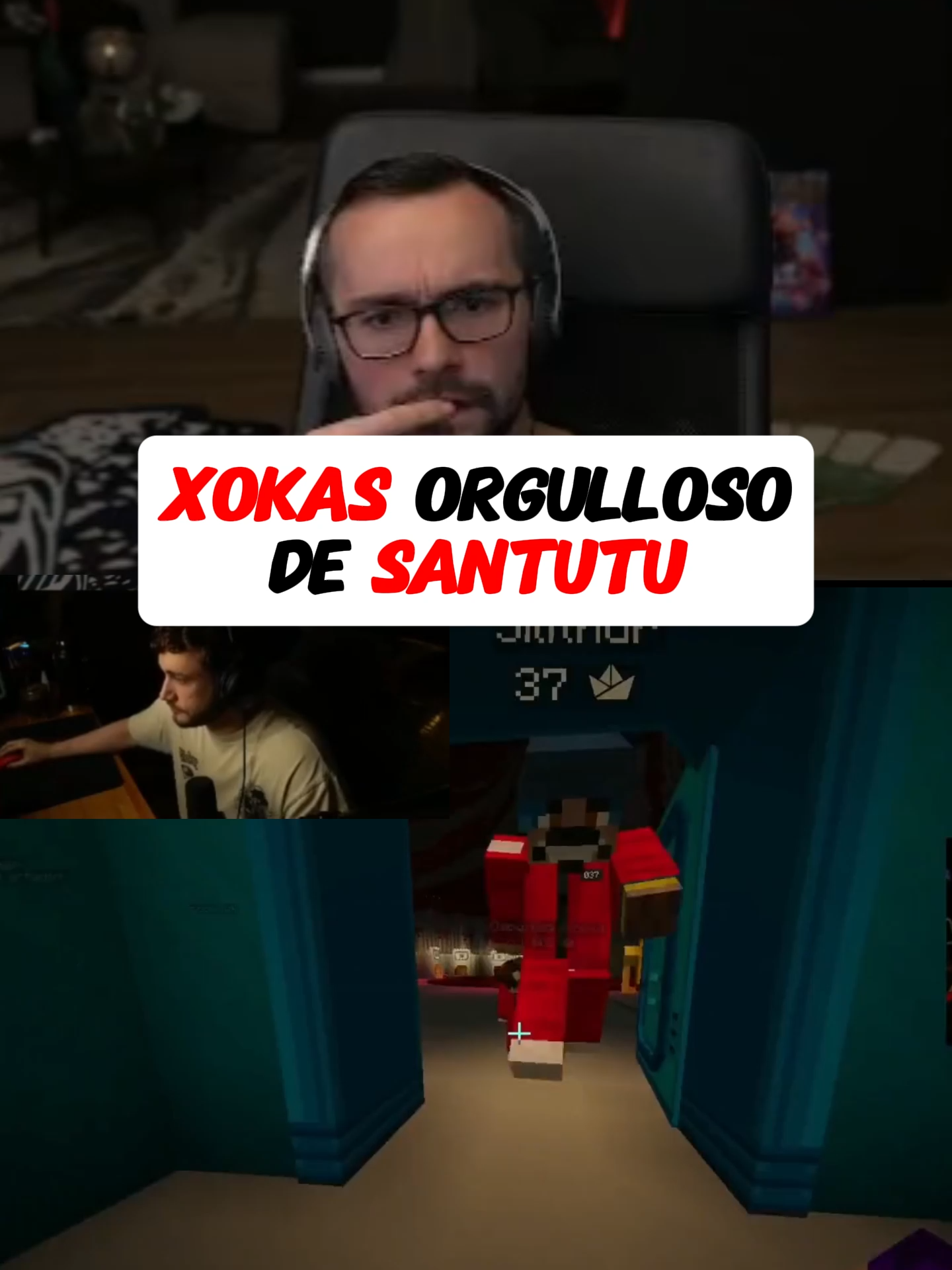 XOKAS SE CADA EL SOMBRERO CON SANTUTU #squidcraft #squidgames #Minecraft #SPREEN #xokas #SANTUTU