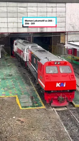 Momen Lokomotif cc 205 - 206 - 201.  #lokomotif #206 #railfansindonesia #railfans #fyp 
