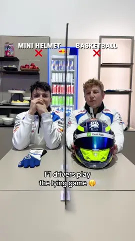 these poker faces might need some work 😅 @Visa Cash App RB F1 Team #f1 #liamlawson #isackhadjar #lasvegasgp #lyingchallenge 
