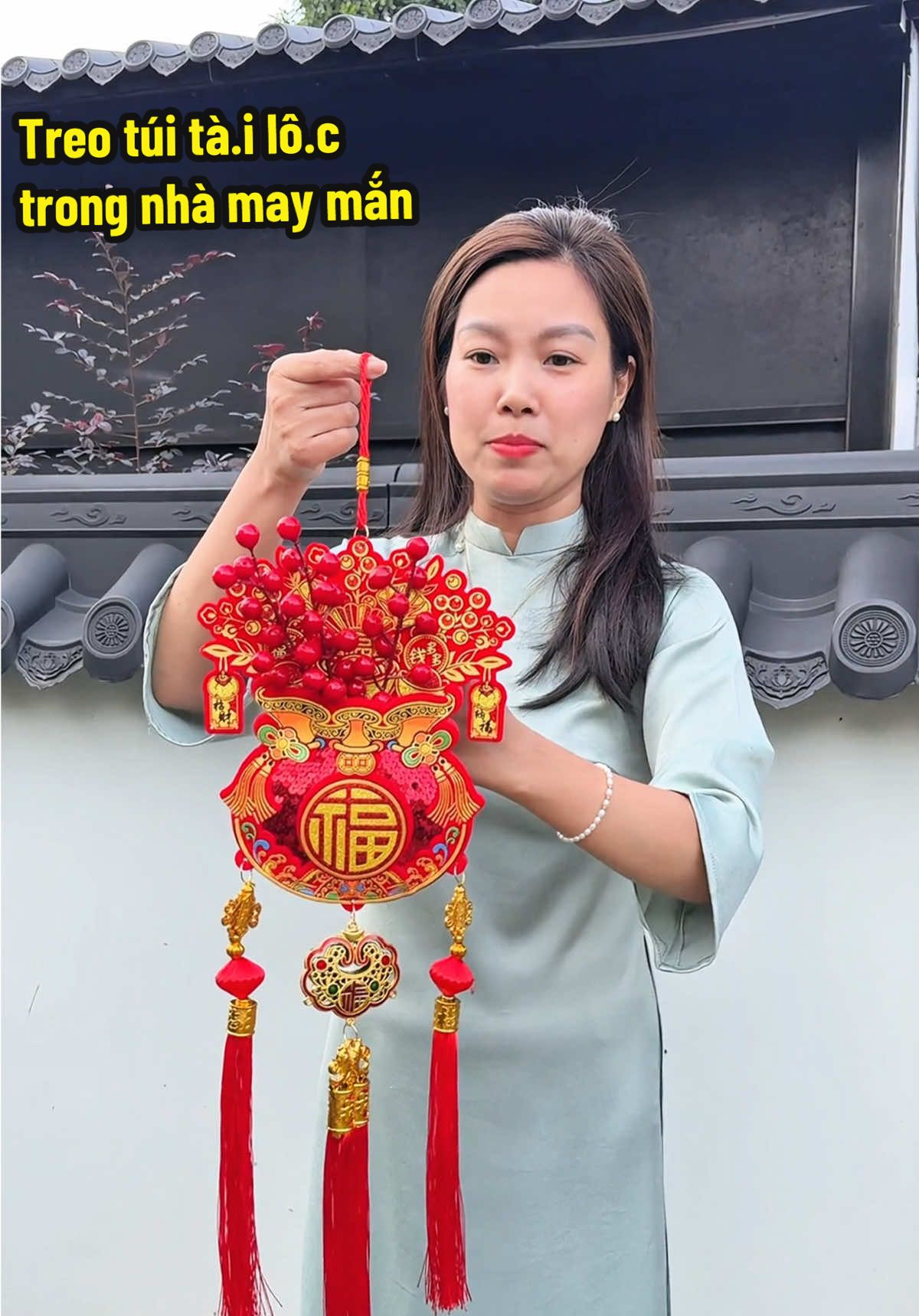 Túi tài lộc mang lại may mắn, sắc xuân ngập tràn#tuitailoc #decortet #tet2026 #cohuongdecor 