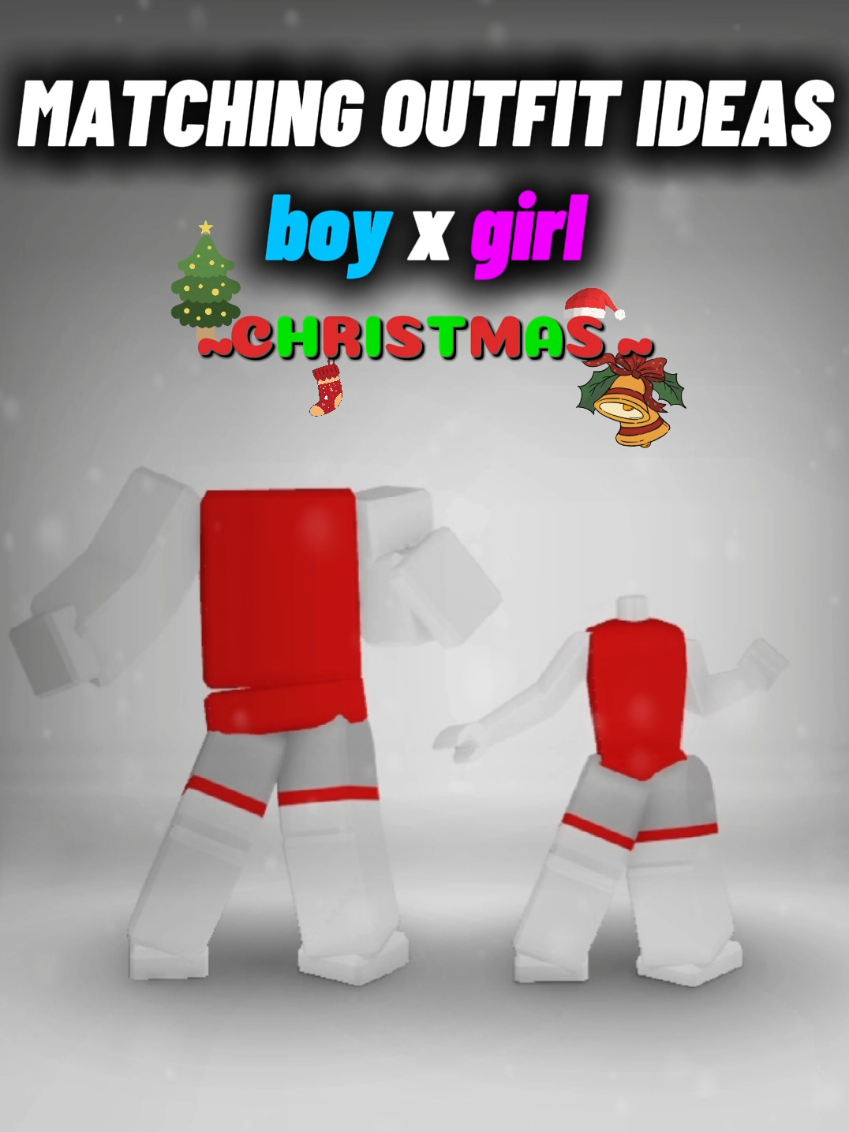 Matching couple christmas outfit ideas^^ 🎅🤶 #roblox #robloxfyp #robloxoutfits #robloxtiktok #christmas 