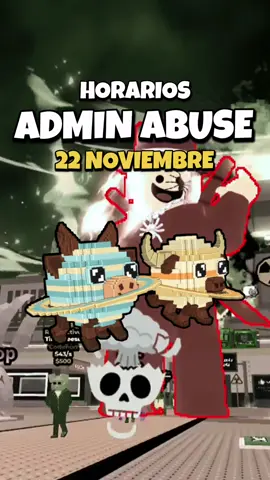 HORARIOS DEL ADMIN ABUSE 22 NOVIEMBRE 🐮🚨 MAÑANA #roblox #stealabrainrot 