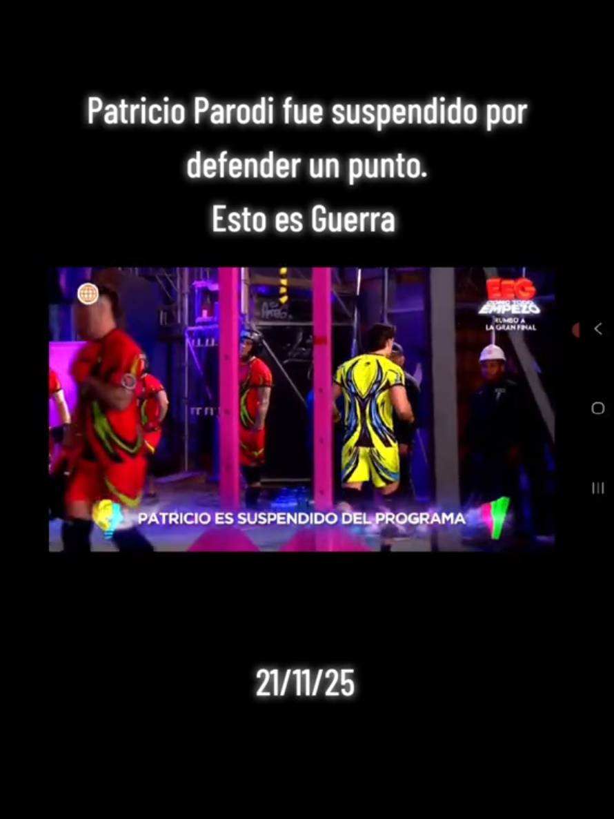 Patricio Parodi fue suspendido por defender un punto. 21/11/25  Esto es Guerra #EEG #estoesguerra #eegperu #guerreros #combatientes 