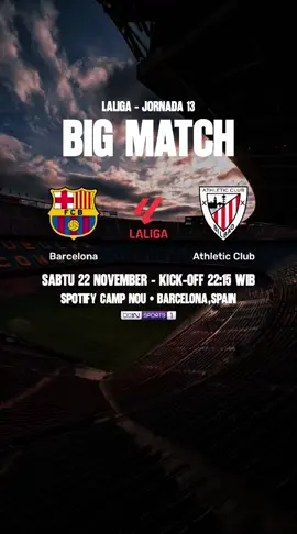 Jadwal Barcelona vs Athletic Bilbao Laliga jornada 13 #ligaspanyol #bigmatch #jadwalbola #laliga 