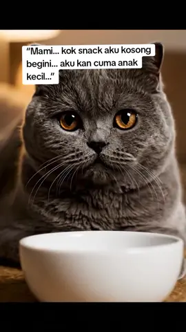 Kucing kalau snack habis tuh rasanya kayak dunia runtuh pelan-pelan… 😿🍽️ #kucinglucu #dramameong #snackkucing #kucingngambek #catsoftiktok 