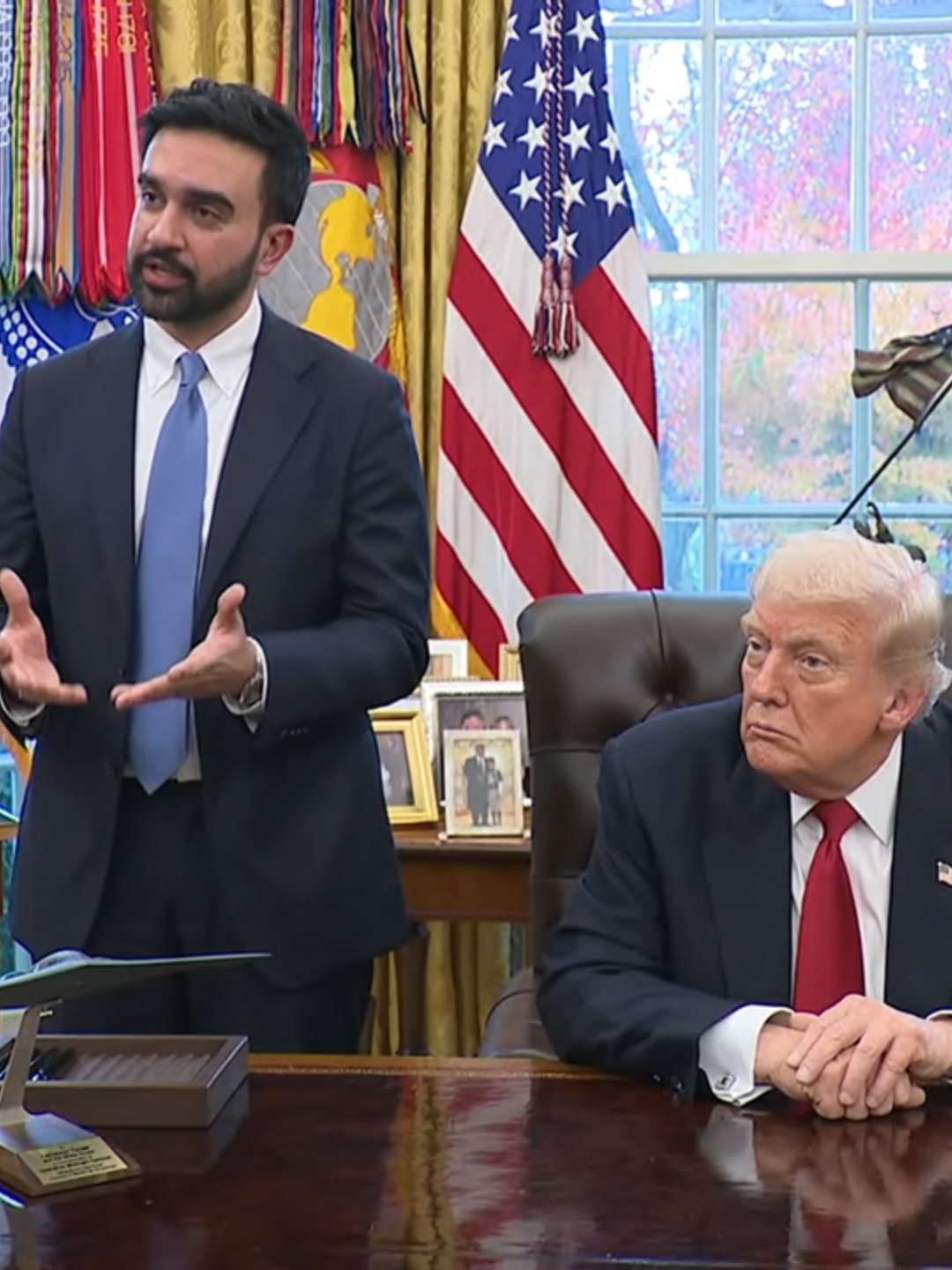 New York City Mayor-elect Zohran Mamdani and President Donald Trump met in the Oval Office Friday, discussing topics around affordability and safety in New York City, appearing cordial despite trading barbs for months. 