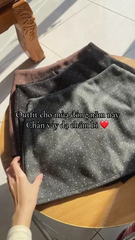 Chân váy chấm bi hàng dạ ép cho mùa đông năm nay 🍓❤️#thoitrangnu #chanvay #chanvayxinh #chanvayda #chanvayngan 