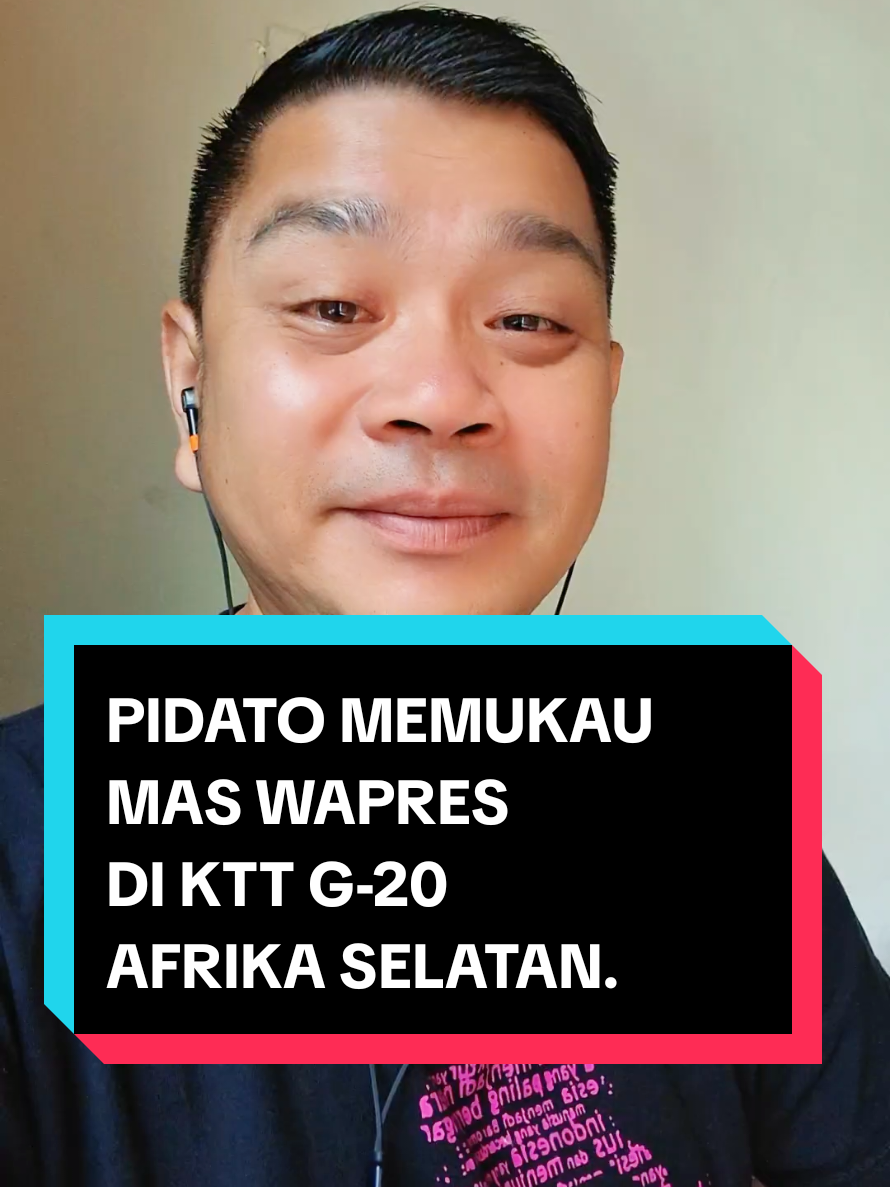 Luar bisa pidato Mas Wapres di KTT G-20 Afrika Selatan. Beliau benar2 memanfaatkan kesempatan yang diberikan Priseden Prabowo kepada beliau. #pidatowapres #kttg20 #afrikaselatan #prabowosubianto  #gibranrakabuming  @gibran_rakabuming 