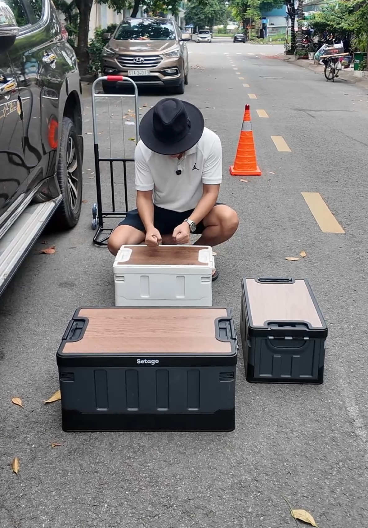 Thùng đựng đồ gấp gọn siêu cứng cáp Setago #phukienoto #thungdungdogapgon 