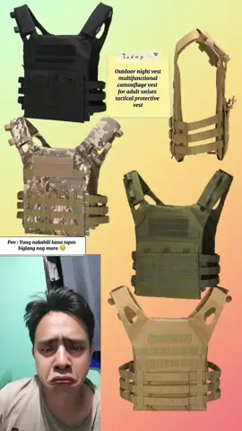 Outdoor night vest multifunctional camouflage vest for adult unisex tactical protective vest#nightvest #tacticalprotectivevest #tacticalvest #fyp 
