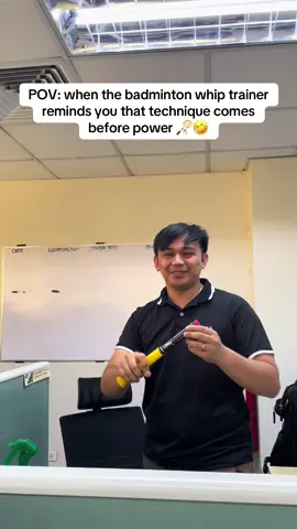 A wise man once said “Power without technique is wasted energy.” 🤣 #badminton #beginner #fyp #badmintontraining 