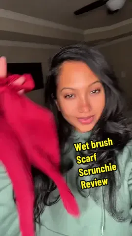 This scarf scrunchie by Wet brush feels is super cute and didn’t hurt my head after wearing for a while. It is such a smooth material that doesn’t pull out my hair. As you can see, my hair has VOLUME! The color is really shiny burgundy that’s perfect for fall. It adds a dainty touch to my looks and can be worn in so many ways. 🫶🏽 #complimentary #fypシ #review #wetbrush  @influenster @wetbrush